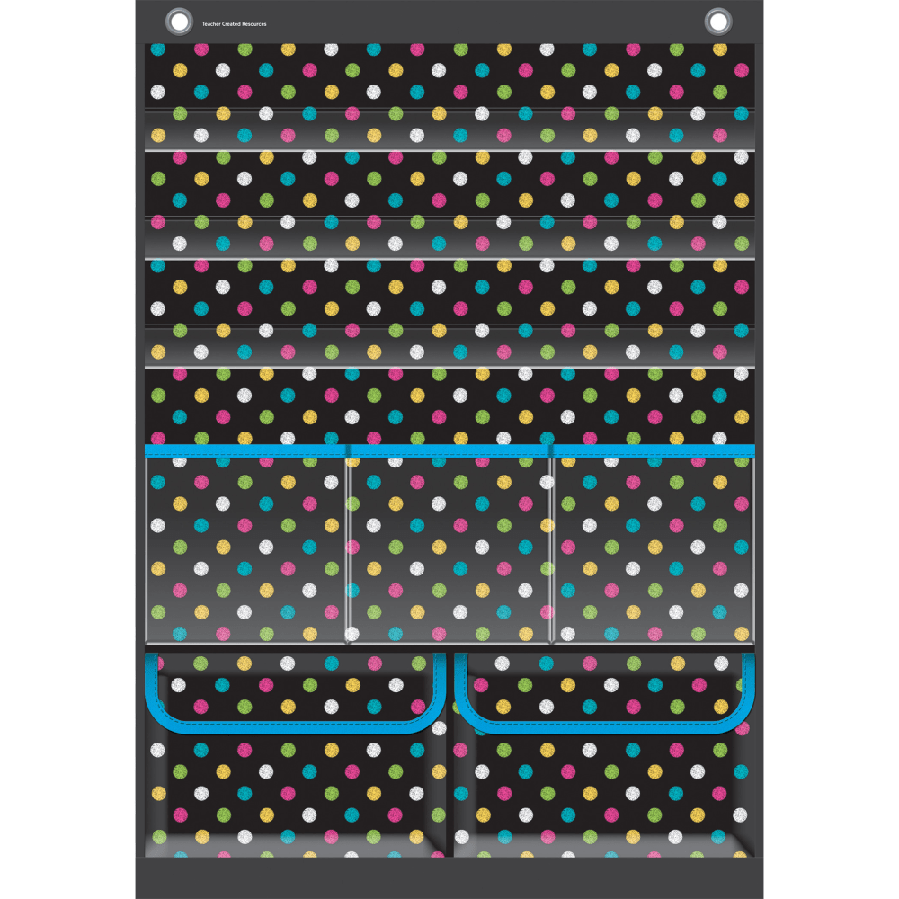 Teacher Created Resources Chalkboard Brights Place Value Pocket Chart, 20inH x 14inW x 1/2inD, Multicolor MPN:TCR20804