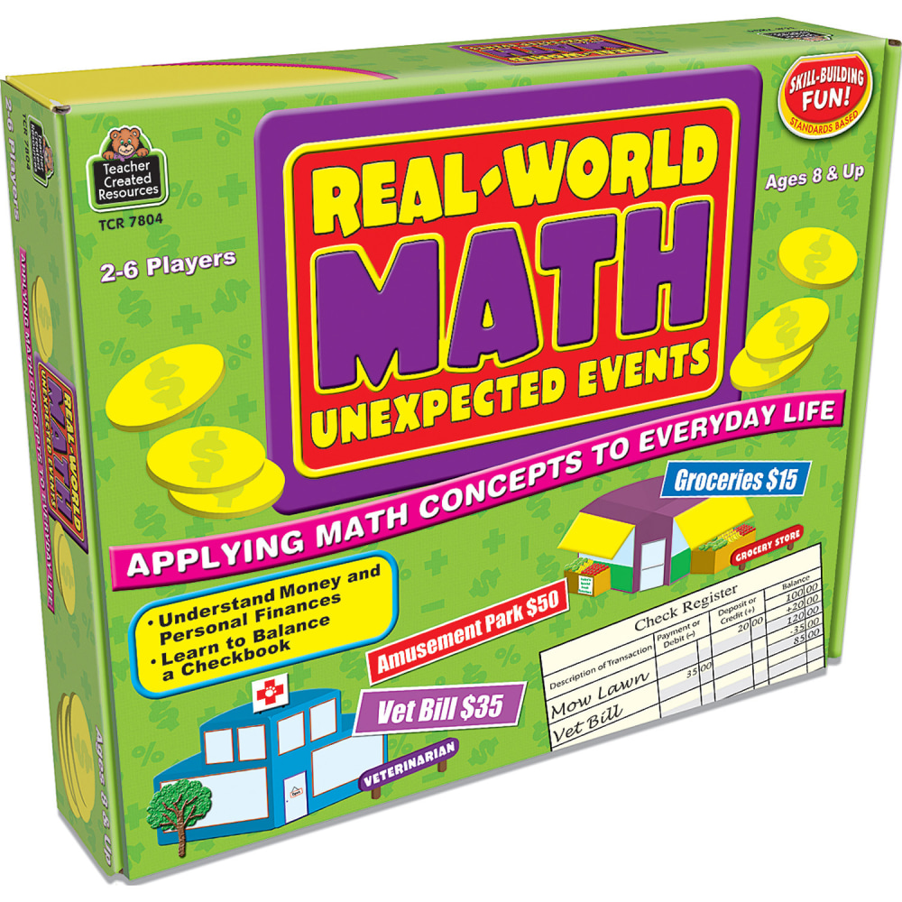 Teacher Created Resources Real World Math: Unexpected Events Game, Grade 3 To 5 MPN:TCR7804