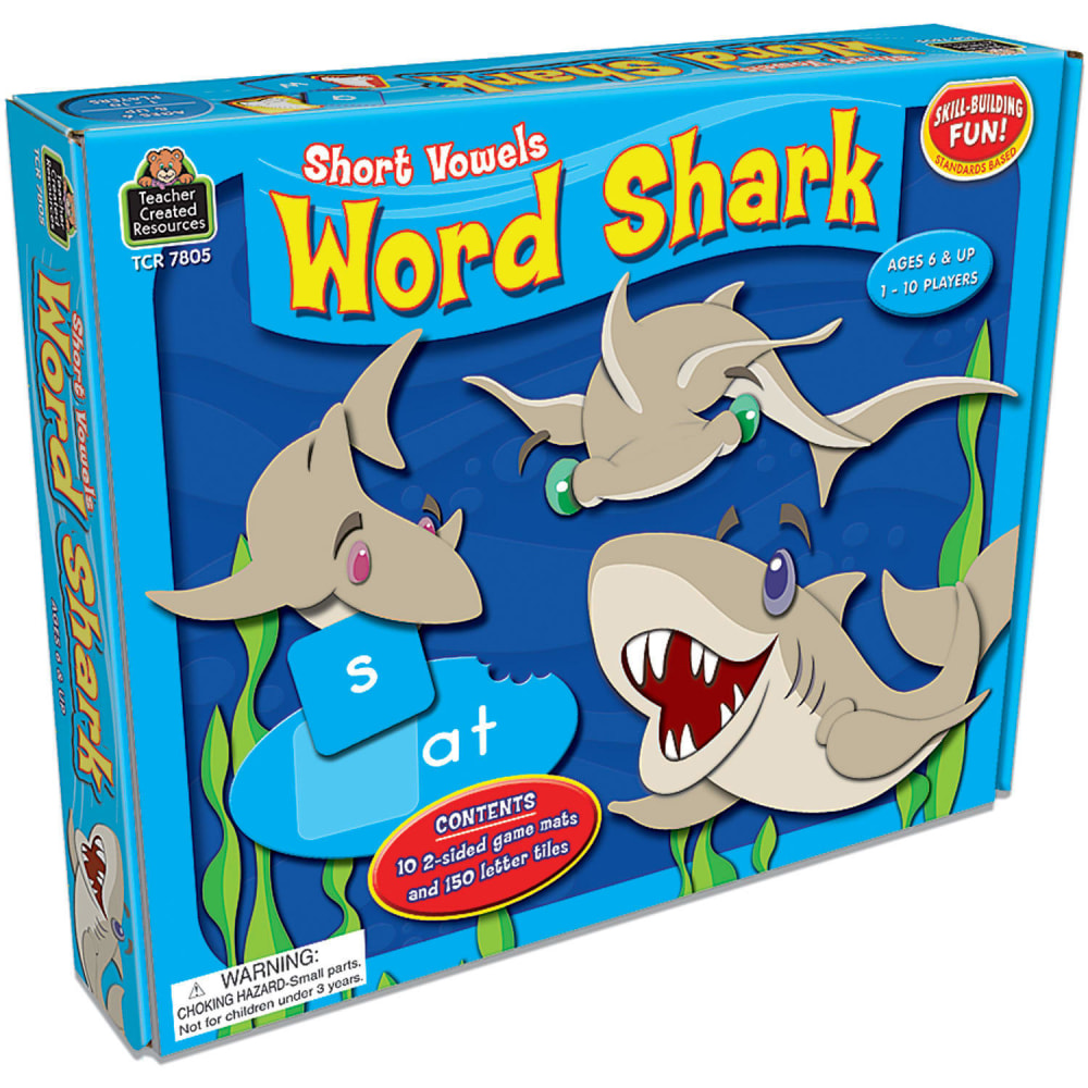 Teacher Created Resources Word Shark: Short Vowels Game, Grade 1 To 2 MPN:TCR7805