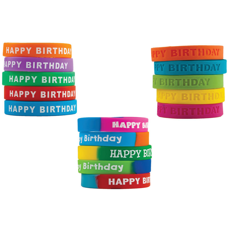 Teacher Created Resources Happy Birthday Classroom Wristbands, 7-1/4in, Pack Of 30 Wristbands MPN:TCR9804