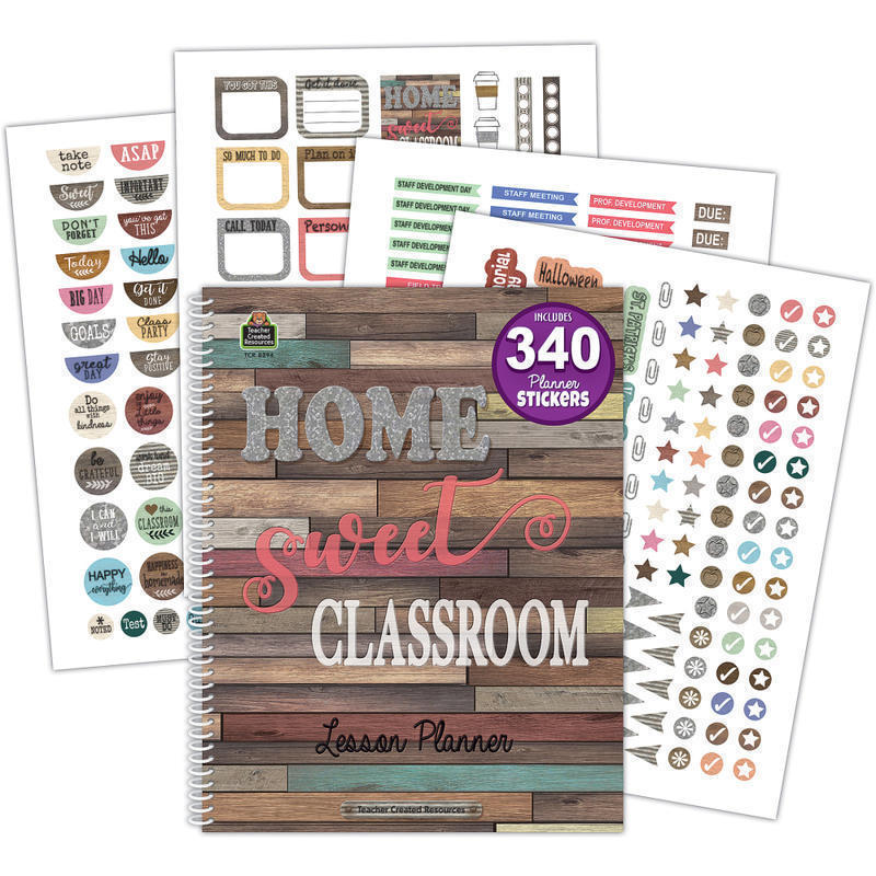 Teacher Created Resources 40-Week Lesson Planner, 8-1/2in x 11in, Home Sweet Classroom MPN:TCR8294