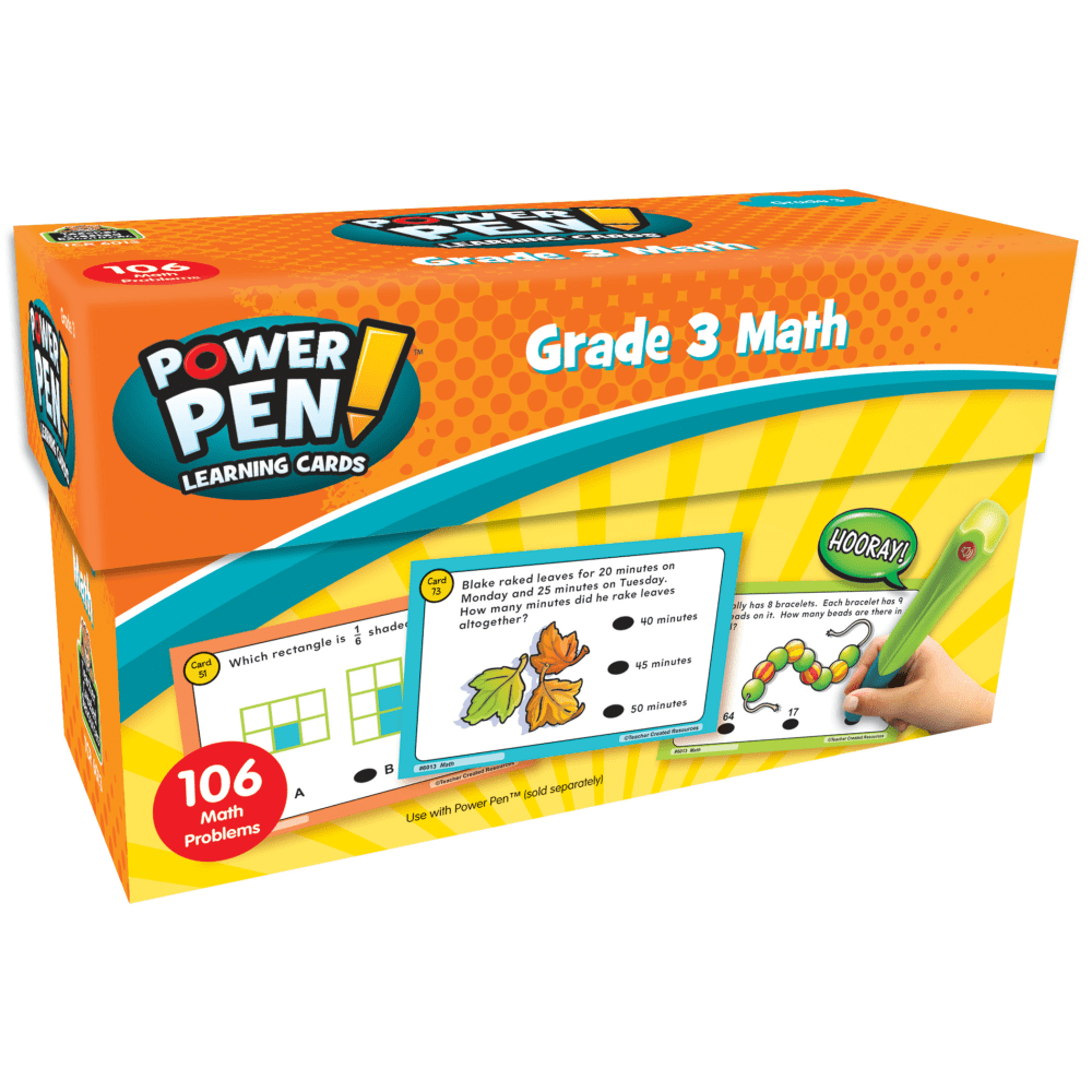 Teacher Created Resources Power Pen Learning Cards: Math Grade 3 MPN:TCR6013