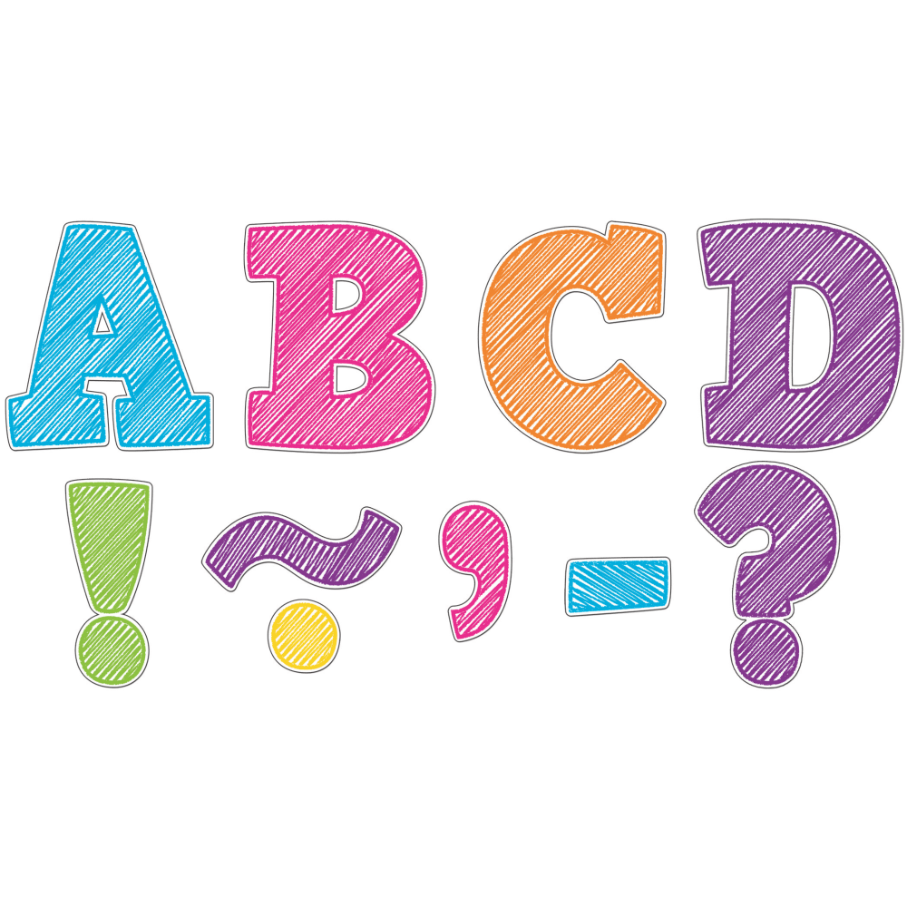 Teacher Created Resources Magnetic Letters, 3in, Scribble Bold Block MPN:TCR77292