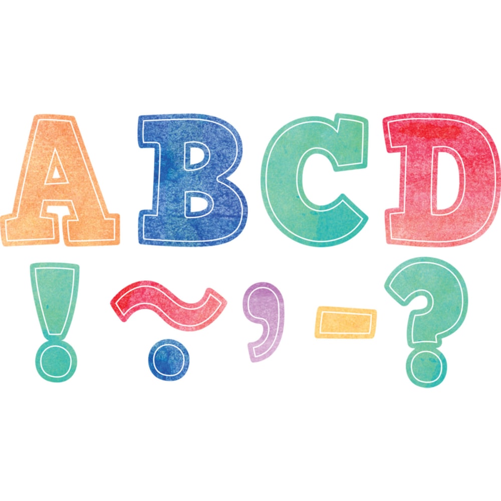 Teacher Created Resources Magnetic Letters, 3in, Watercolor Bold Block MPN:TCR77360