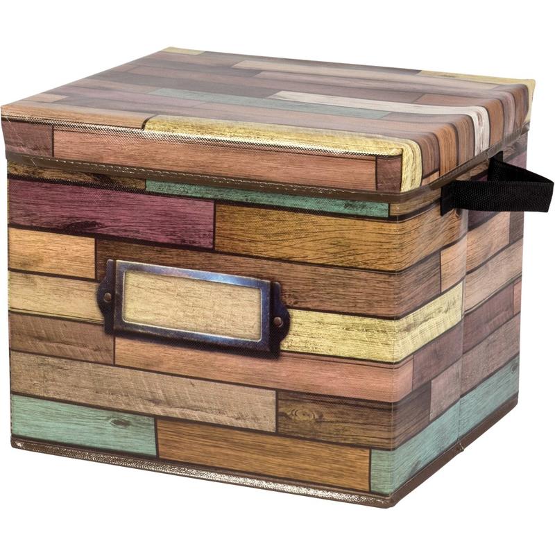 Teacher Created Resources Storage Box With Lid, Medium Size, Brown MPN:TCR20915