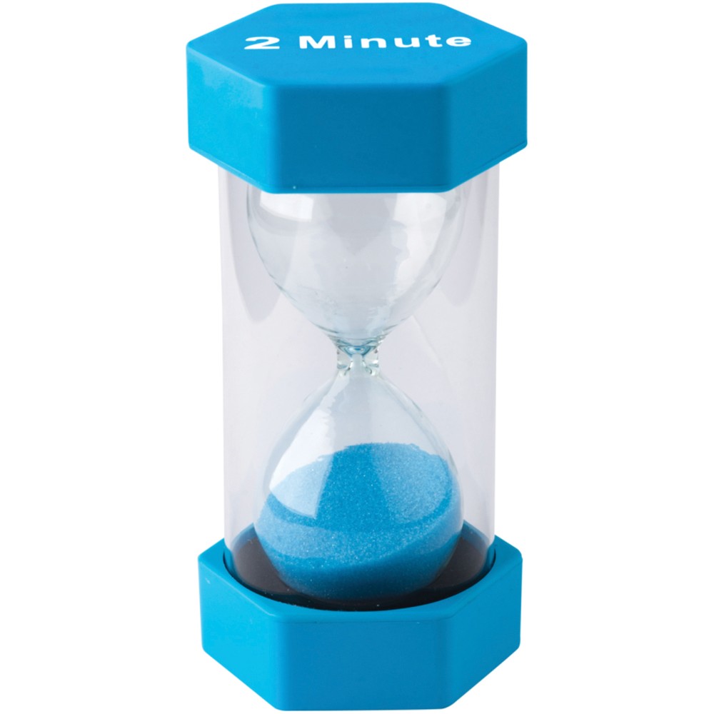 Teacher Created Resources 2-Minute Plastic Sand Timer, 6-3/8in x 3-1/4in, Blue MPN:TCR20658