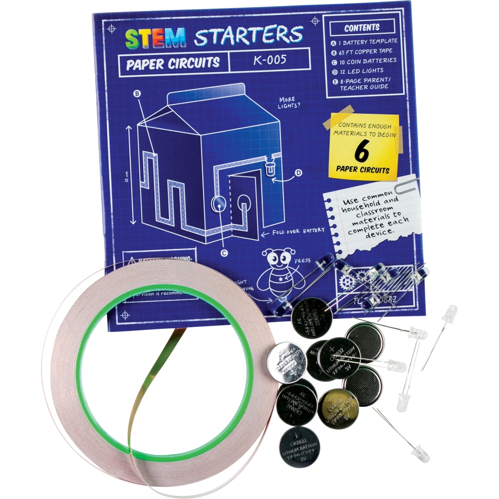 Teacher Created Resources STEM Starters Paper Circuits, Grades 3-12, Pack Of 24 Circuits MPN:TCR20882