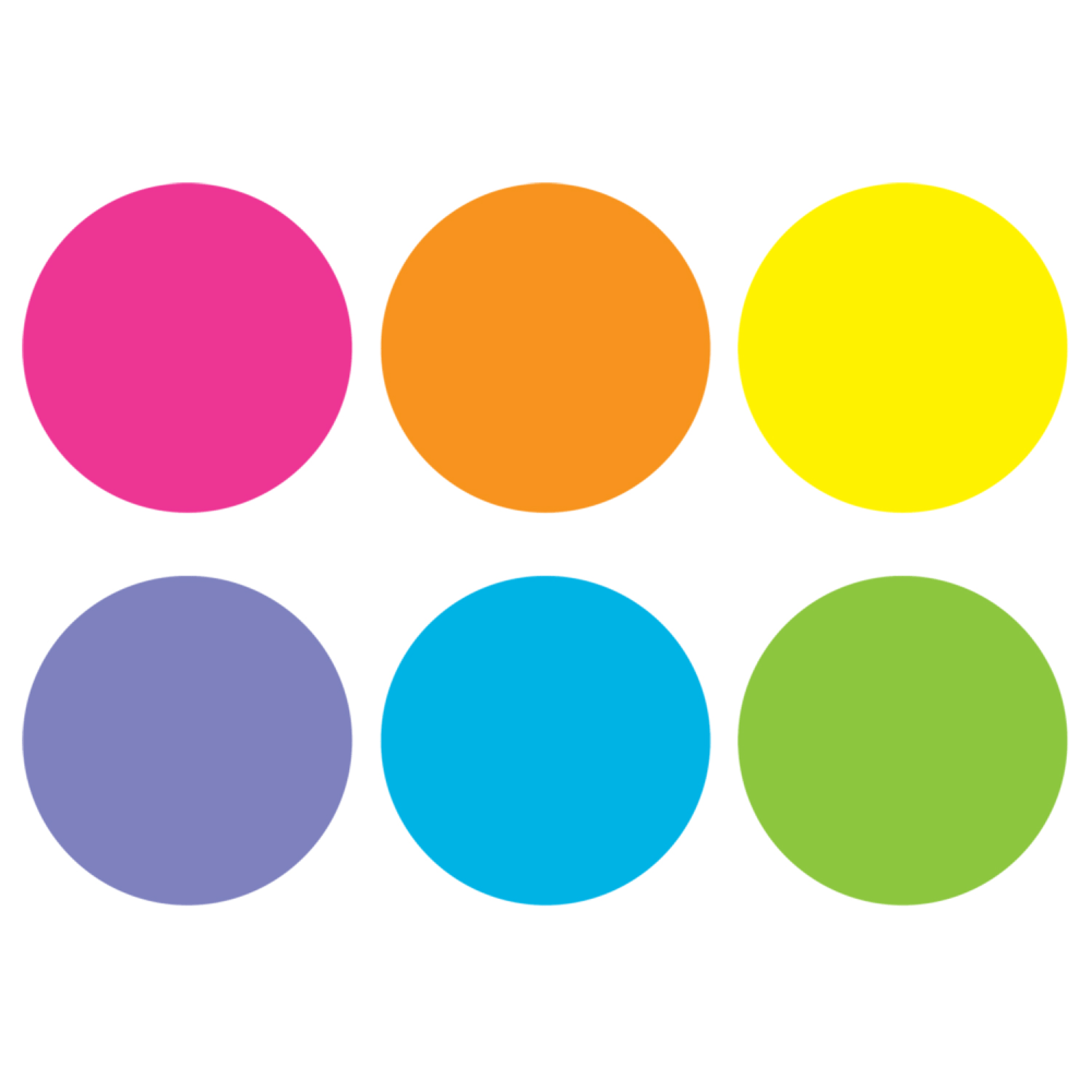 Teacher Created Resources Spot On Floor Markers, Bright Circles, 4in, Pack Of 12 Markers MPN:TCR77046