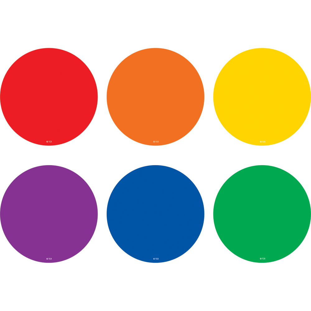Teacher Created Resources Spot On Colorful Circles Carpet Markers, 4in x 4in, Pack Of 12 Markers MPN:TCR77048