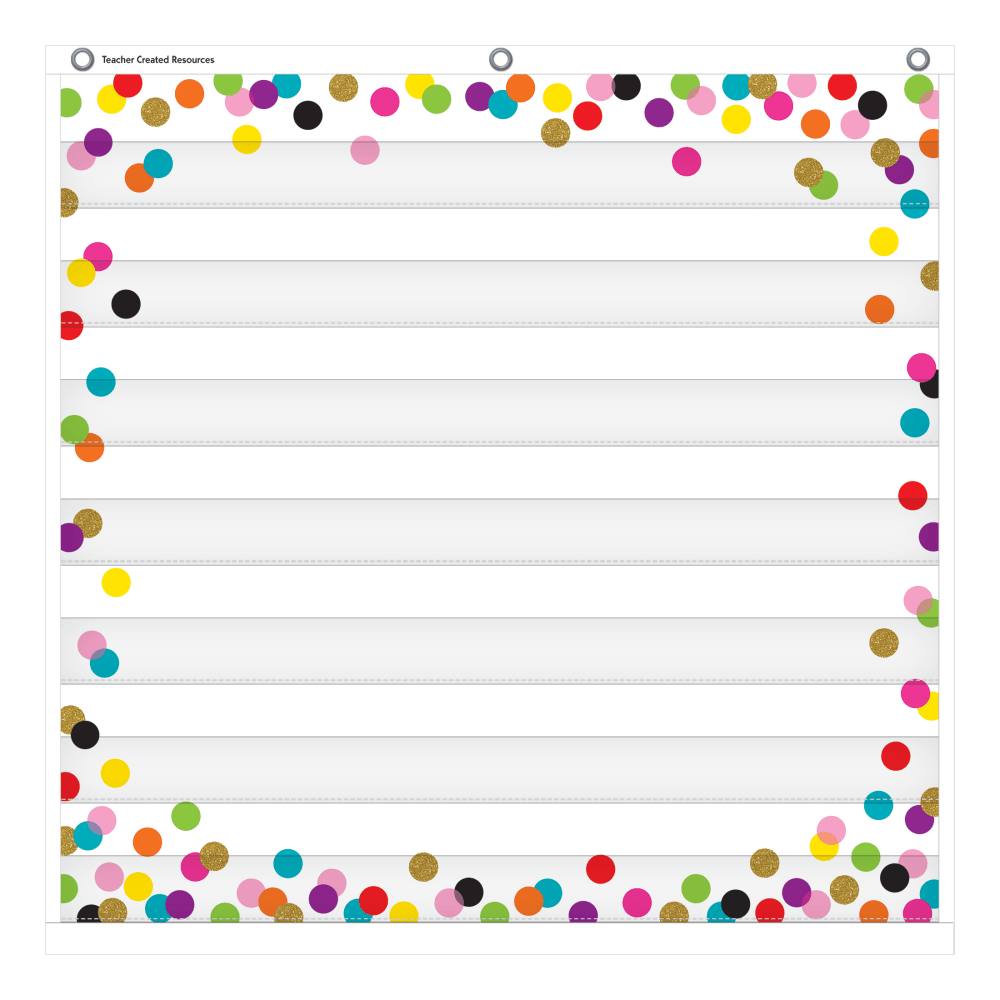 Teacher Created Resources 7 Pocket Chart, 28in x 28in, Confetti MPN:TCR20327