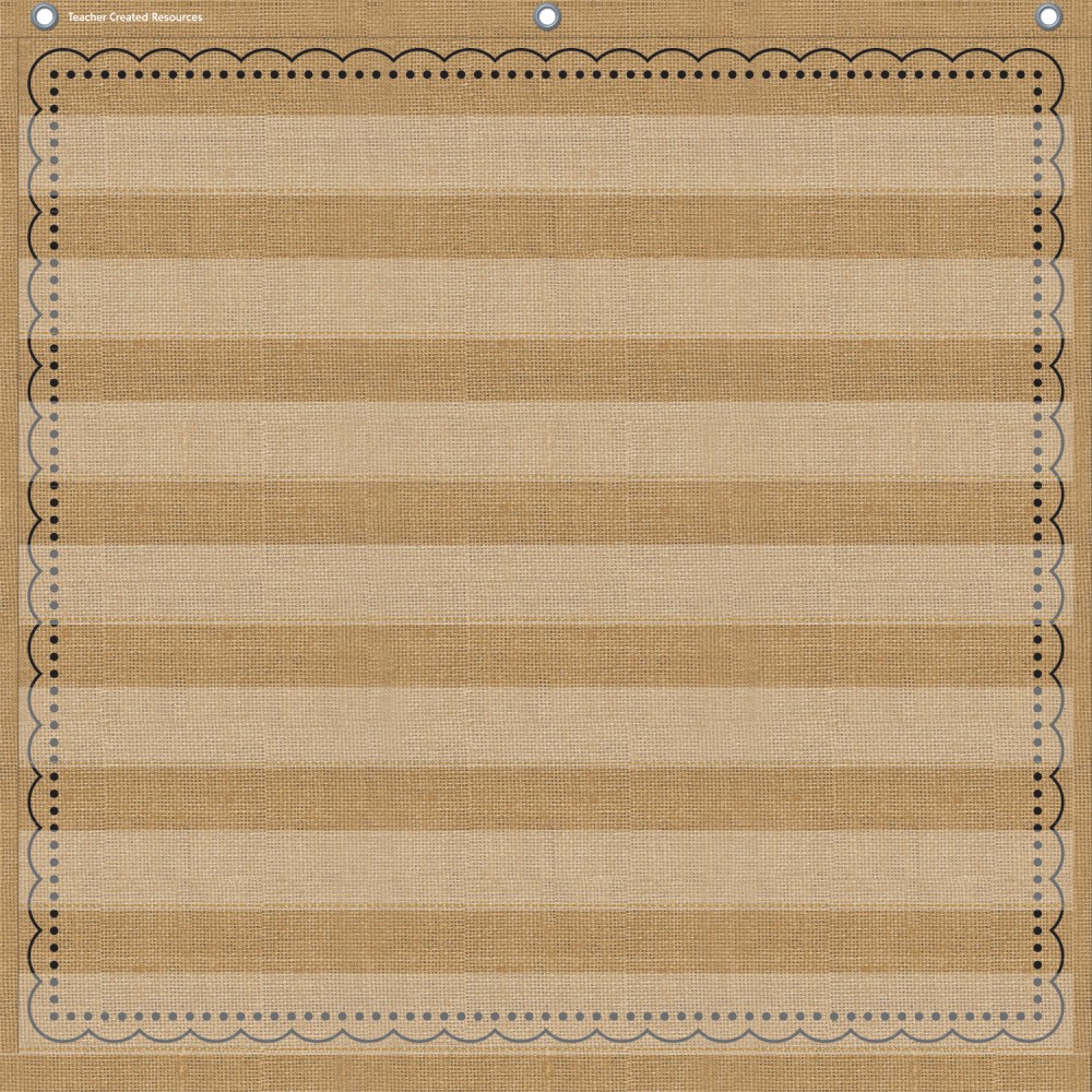 Teacher Created Resources 7-Pocket Pocket Chart, 28in x 28in, Burlap MPN:TCR20837