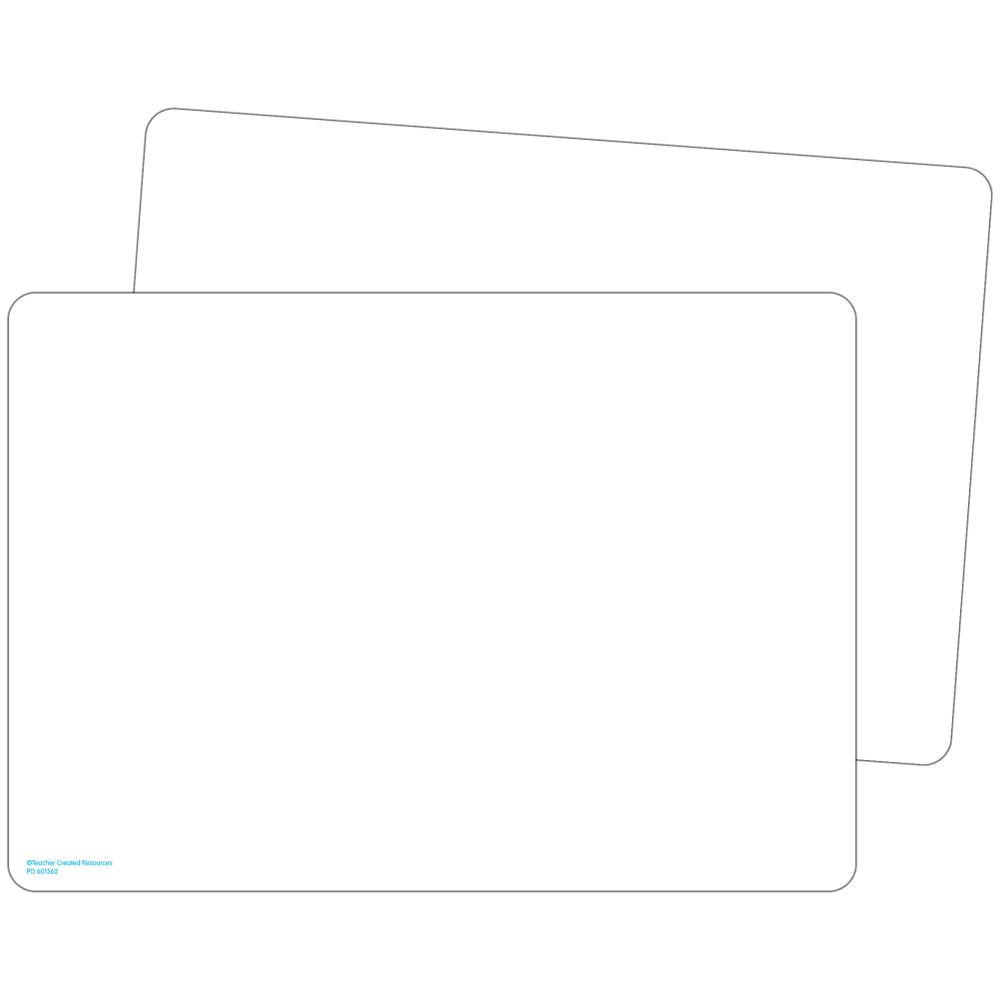 Teacher Created Resources Double-Sided Premium Blank Dry-Erase Boards, 8-1/4in x 11-3/4in, White, Pack Of 10 Boards MPN:TCR77891