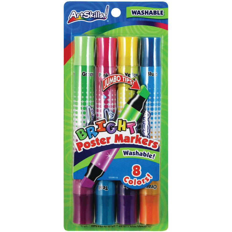 ArtSkills Double-Sided Neon Markers, Assorted, Pack Of 4 (Min Order Qty 13) MPN:PA-1212