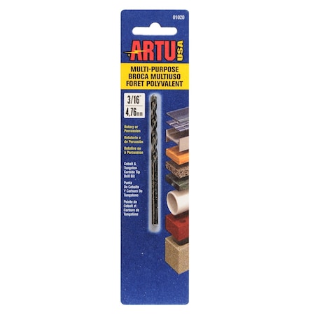Drill Bit, Multi-Purpose, 3/16