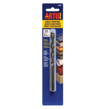 Hammer Drill Bit, Round, 3/8 x 3-1/16 in MPN:01050