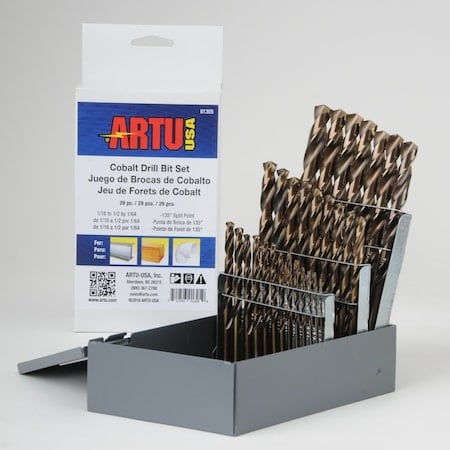 29pc. Cobalt 135 Degrees Drill Bit Set MPN:01305