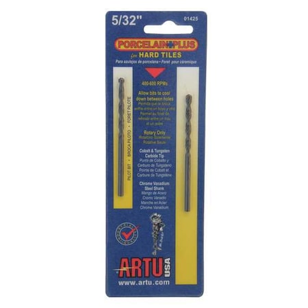 Porcelain Tile Drill Bit, 5/32 In MPN:01425