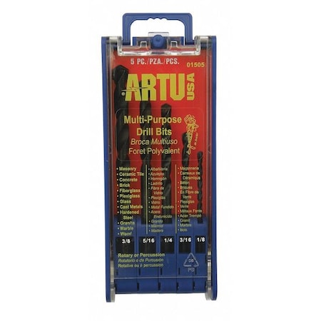 Drill Bit Set, Multi-Purpose, 5 pcs. MPN:01505