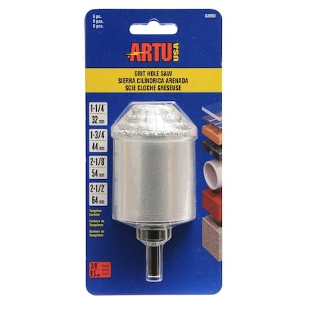 Hole Saw Set, Tungsten Carbide Grit, 6 pcs MPN:02890
