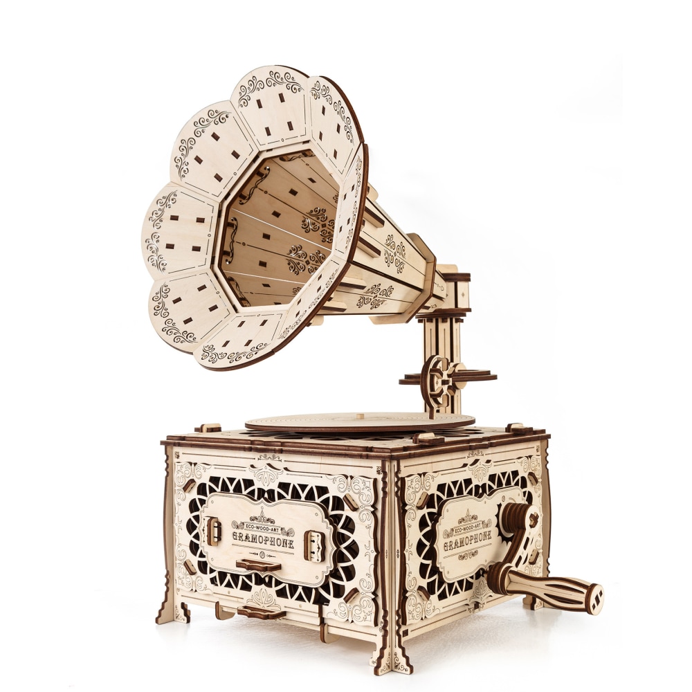 EWA Eco-Wood-Art Gramophone 3D Wooden STEM Construction Kit MPN:AVRAV0523403