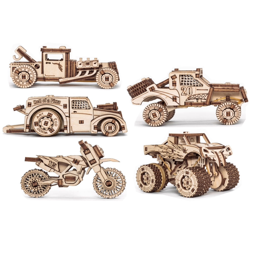 EWA Eco-Wood-Art Vehicles Set 3D Wooden STEM Construction Kit MPN:AVRAV0523410