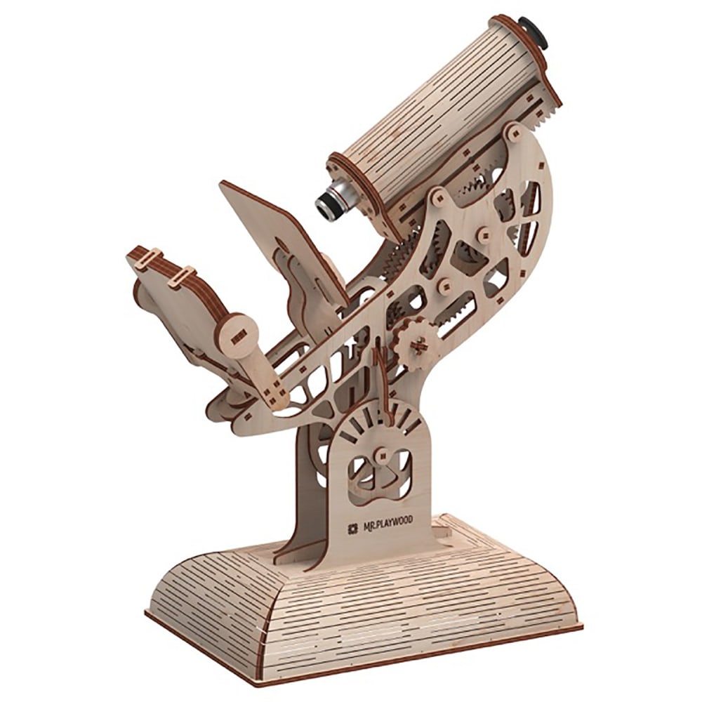 Mr.PLAYWOOD Microscope Mechanical Wooden 3D STEM Model MPN:AVRAV1612204