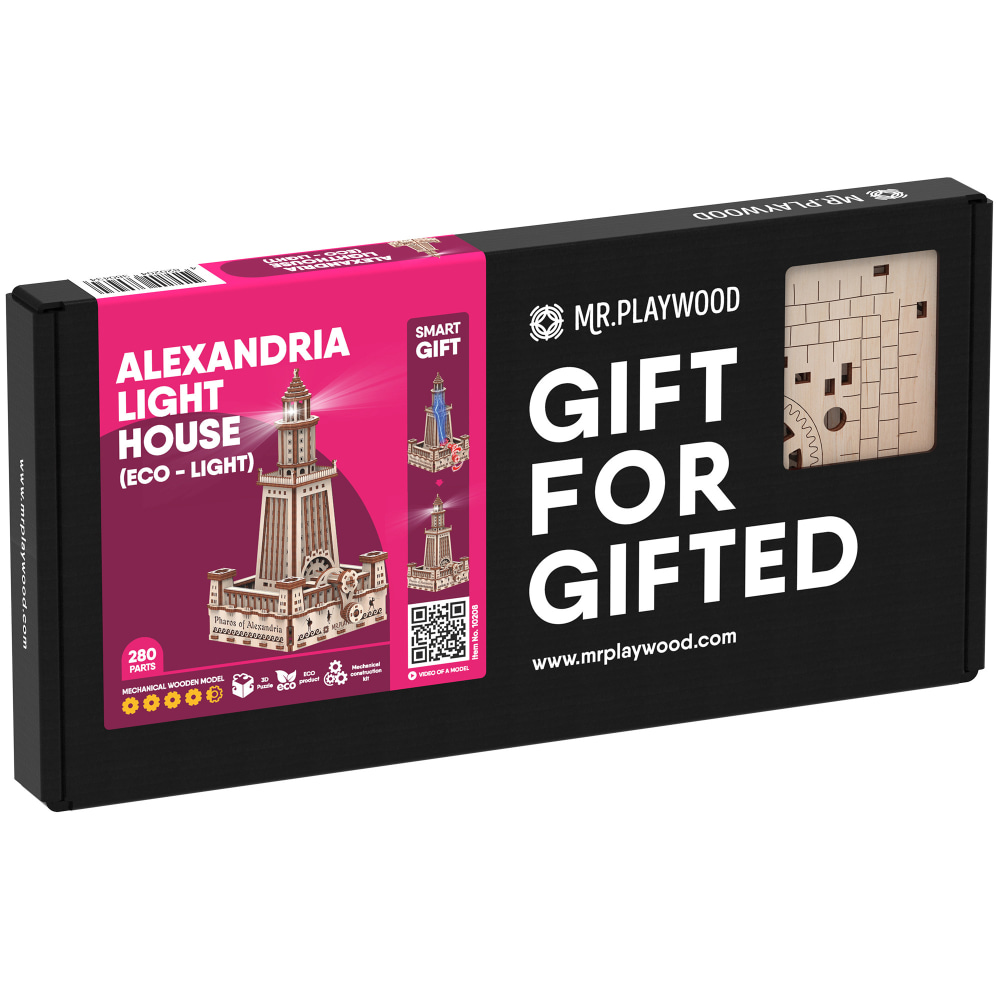 Mr.PLAYWOOD Alexandria Lighthouse Eco-light 3D Wooden STEM Model MPN:AVRAV1612301