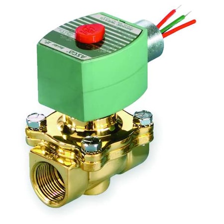 Solenoid Valve, 2-Way, 2-Position, Normally Closed, 3/4 in Pipe Size, 120V AC, Compact, Brass, NBR MPN:8030G043