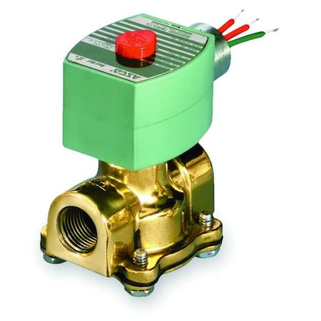 Solenoid Valve, 2-Way, 2-Position, Normally Open, 3/4 in Pipe Size, 120V AC, Compact, Direct Acting MPN:8030G083