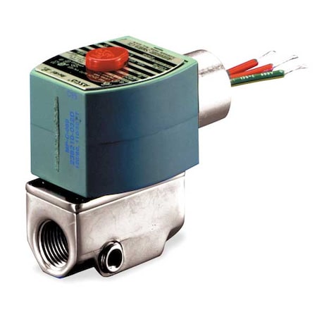 Solenoid Valve, 2-Way, 2-Position, Normally Closed, 1/8 in Pipe Size, 120V AC, Poppet, Test Port MPN:8040H006