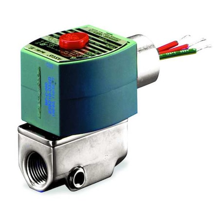 Solenoid Valve, 2-Way, 2-Position, Normally Closed, 3/8 in Pipe Size, 120V AC, Spool, Test Port MPN:8040H008
