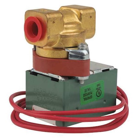 Solenoid Valve, 2-Way, 2-Position, Normally Closed, 1/4 in Pipe Size, 120V AC, High Flow, Brass MPN:8210B020
