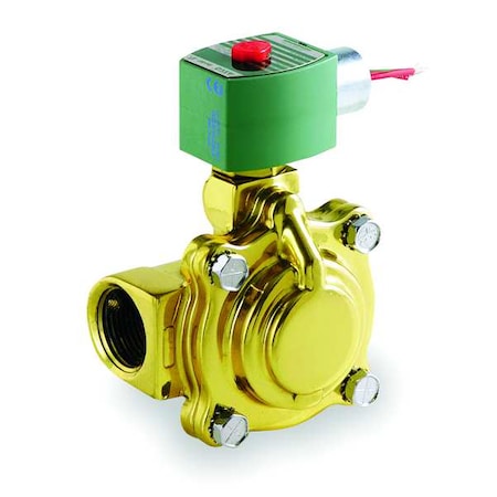 Solenoid Valve, 2-Way, 2-Position, Normally Closed, 1 in Pipe Size, 240V AC, High Flow, Brass, NBR MPN:8210G004