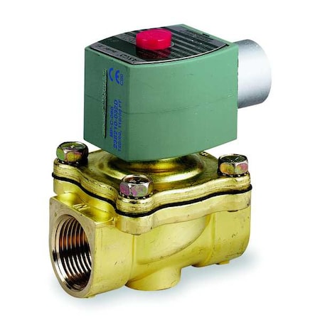 Solenoid Valve, 2-Way, 2-Position, Normally Closed, 3/4 in Pipe Size, 240V AC, High Flow, Brass MPN:8210G009