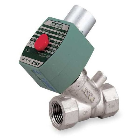Solenoid Valve, 2-Way, 2-Position, Normally Closed, 1/2 in Pipe Size, 24V AC, High Flow, Brass, NBR MPN:8210G015