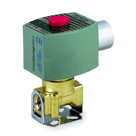 Solenoid Valve, 2-Way, 2-Position, Normally Open, 1/2 in Pipe Size, 24V DC, High Flow, Brass, NBR MPN:8210G034