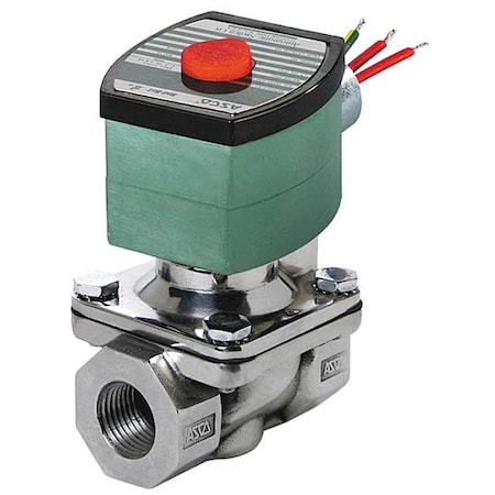 Solenoid Valve, 2-Way, 2-Position, Normally Closed, 1 in Pipe Size, 120V AC, High Flow, NBR MPN:8210G089
