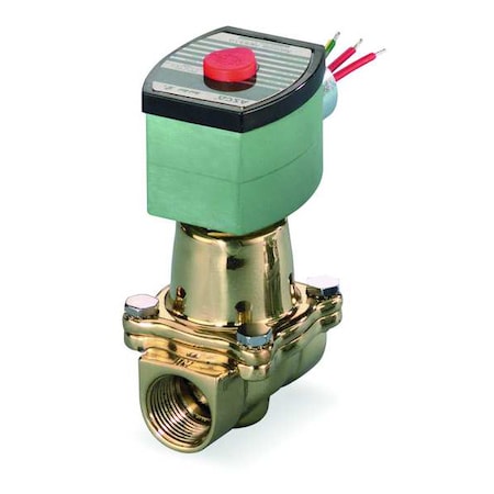 Solenoid Valve, 2-Way, 2-Position, Normally Closed, 3/8 in Pipe Size, 120V AC, Diaphragm, Brass MPN:8210G093HW