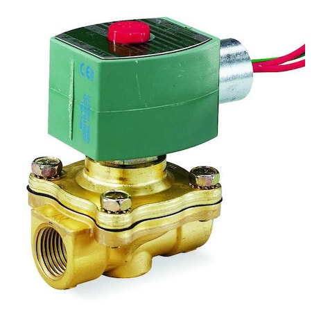 Solenoid Valve, 2-Way, 2-Position, Normally Closed, 3/4 in Pipe Size, 24V DC, High Flow, Brass, NBR MPN:8210G095LF 24/DC