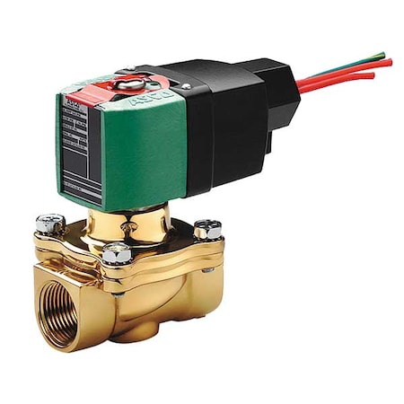 Solenoid Valve, 2-Way, 2-Position, Normally Open, 1/2 in Pipe Size, 100V to 240V AC/DC, High Flow MPN:8210P034