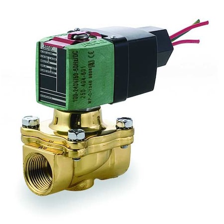 Solenoid Valve, 2-Way, 2-Position, Normally Closed, 3/8 in Pipe Size, 100V to 240V AC/DC, High Flow MPN:8210P093