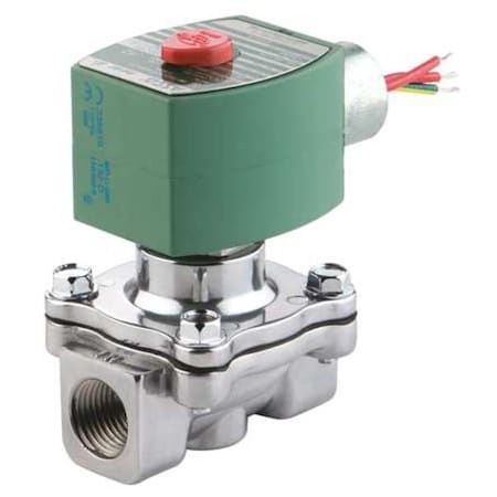 Solenoid Valve, 2-Way, 2-Position, Normally Open, 1/2 in Pipe Size, 120V AC, High Flow, Aluminum MPN:8215G023