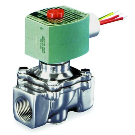 Solenoid Valve, 2-Way, 2-Position, Normally Open, 3/4 in Pipe Size, 120V AC, High Flow, Brass, NBR MPN:8215G033