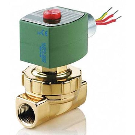 Solenoid Valve, 2-Way, 2-Position, Normally Closed, 1/2 in Pipe Size, 24V DC, Diaphragm, Piston MPN:8220G405