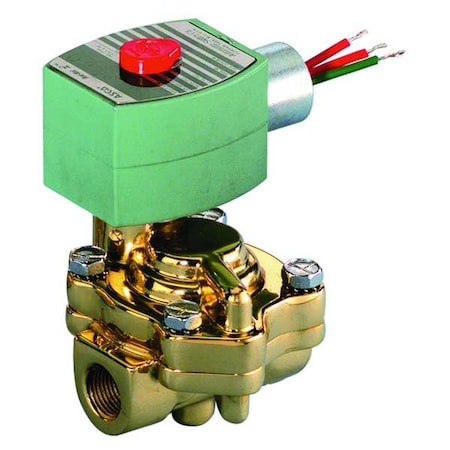 Solenoid Valve, 2-Way, 2-Position, Normally Closed, 1/2 in Pipe Size, 120V AC, Slow-Closing, Brass MPN:8221G003HW