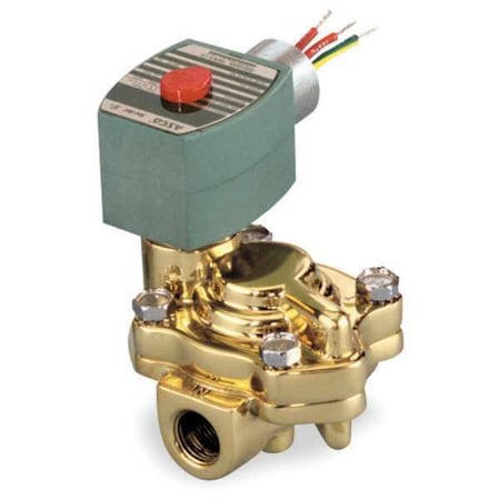 Solenoid Valve, 2-Way, 2-Position, Normally Closed, 3/4 in Pipe Size, 120V AC, Slow-Closing, Brass MPN:8221G005HW