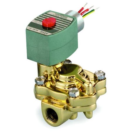 Solenoid Valve, 2-Way, 2-Position, Normally Closed, 1-1/2 in Pipe Size, 120V AC, Slow-Closing, NBR MPN:8221G011