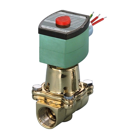 Solenoid Valve, 2-Way, 2-Position, Normally Closed, 1/2 in Pipe Size, 120V AC, High Temperature MPN:8222G002