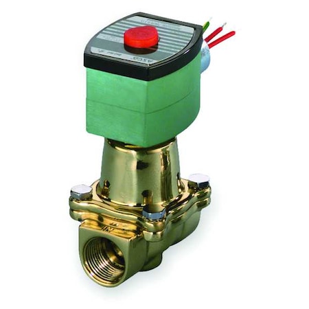 Solenoid Valve, 2-Way, 2-Position, Normally Closed, 1/2 in Pipe Size, 120V AC, Cryogenic, Brass MPN:8222G002LT