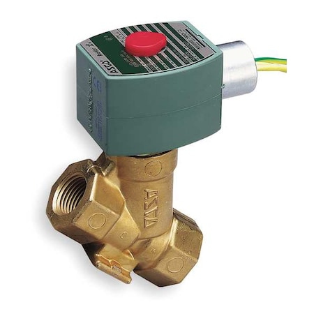 Solenoid Valve, 2-Way, 2-Position, Normally Closed, 1/2 in Pipe Size, 120V AC, High Temperature MPN:8222G047